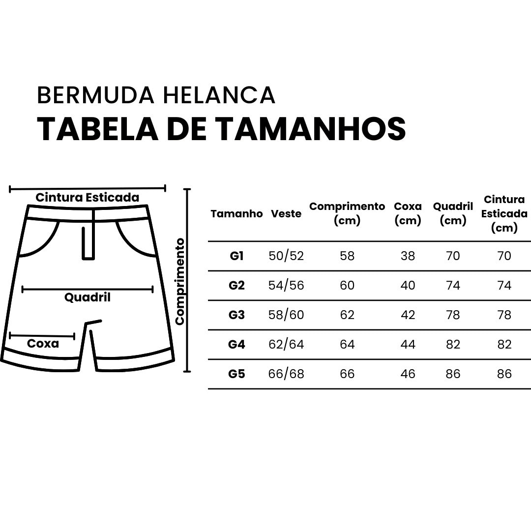 Bermuda Esportiva Helanca Zíper Tormenta