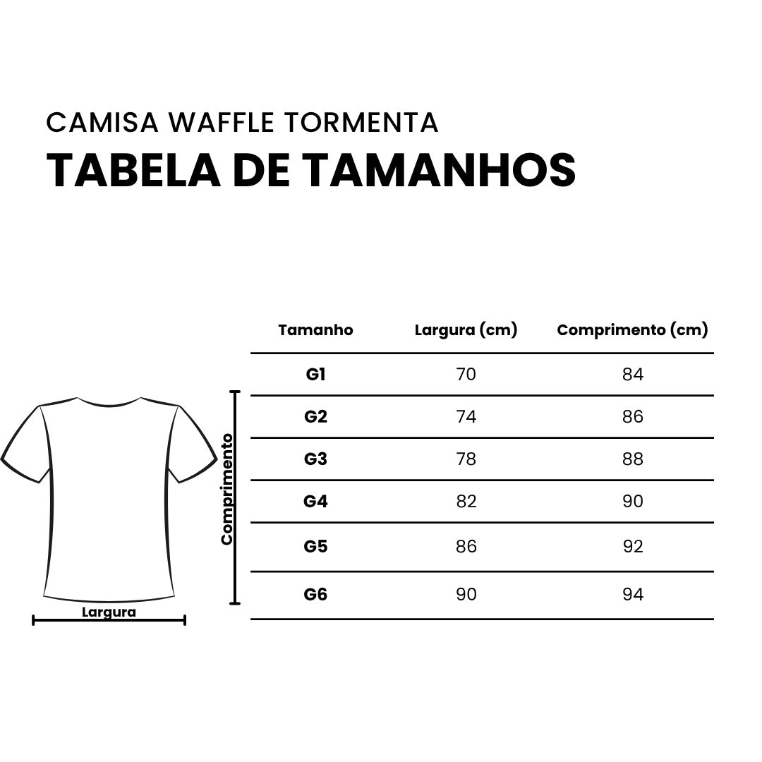Camisa Waffle Plus Size Tormenta