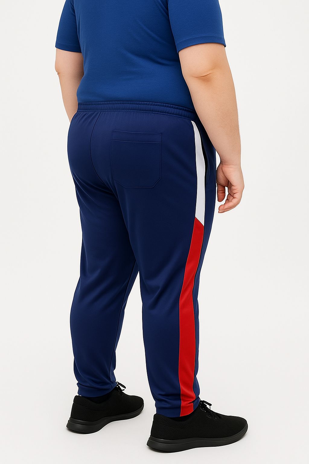 Calça Esportiva Helanca Plus Size Tormenta Com Zíper Detalhada