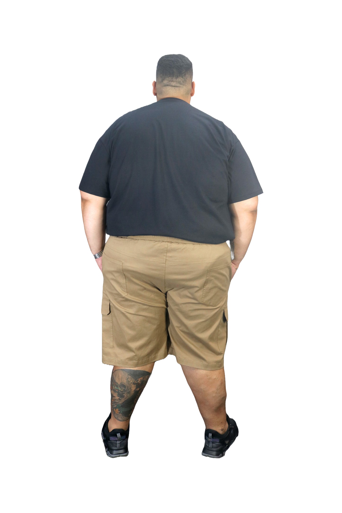 Bermuda Cargo Sarja Elastano Plus Size Tormenta