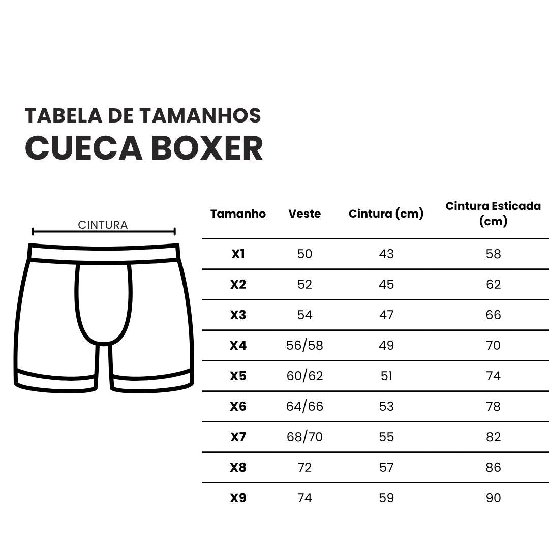 Cueca Boxer Adulto Algodão Taurus