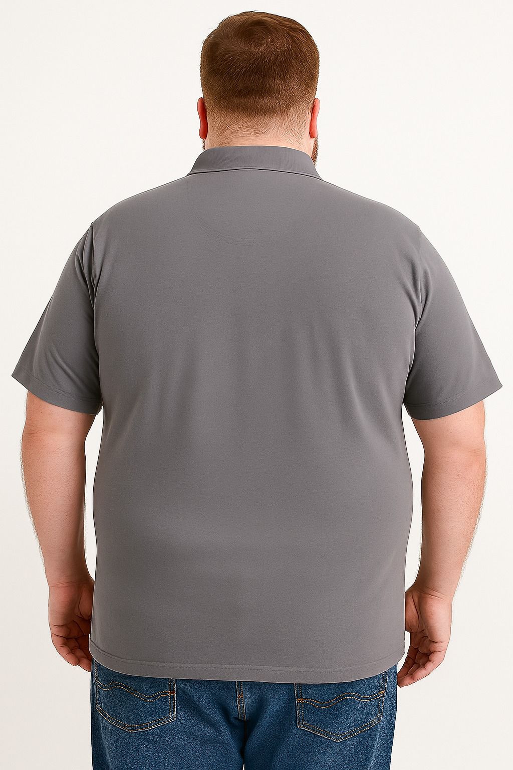Camiseta Polo Lisa Plus Size Mepase