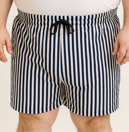 Shorts Elastano Listrado Plus Size Tormenta