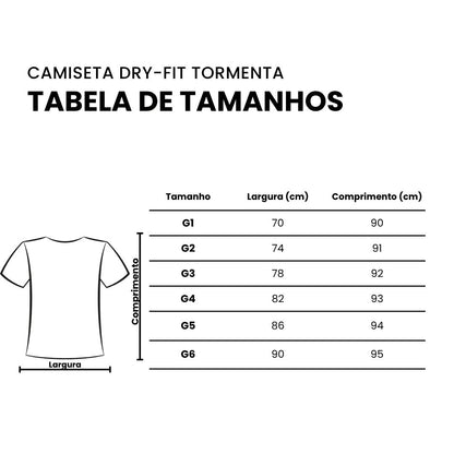 Camiseta Dry-Fit Plus Size Tormenta