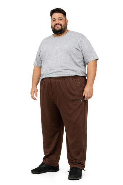 Calça Esportiva Helanca Plus Size Tormenta Com Zíper Lisa