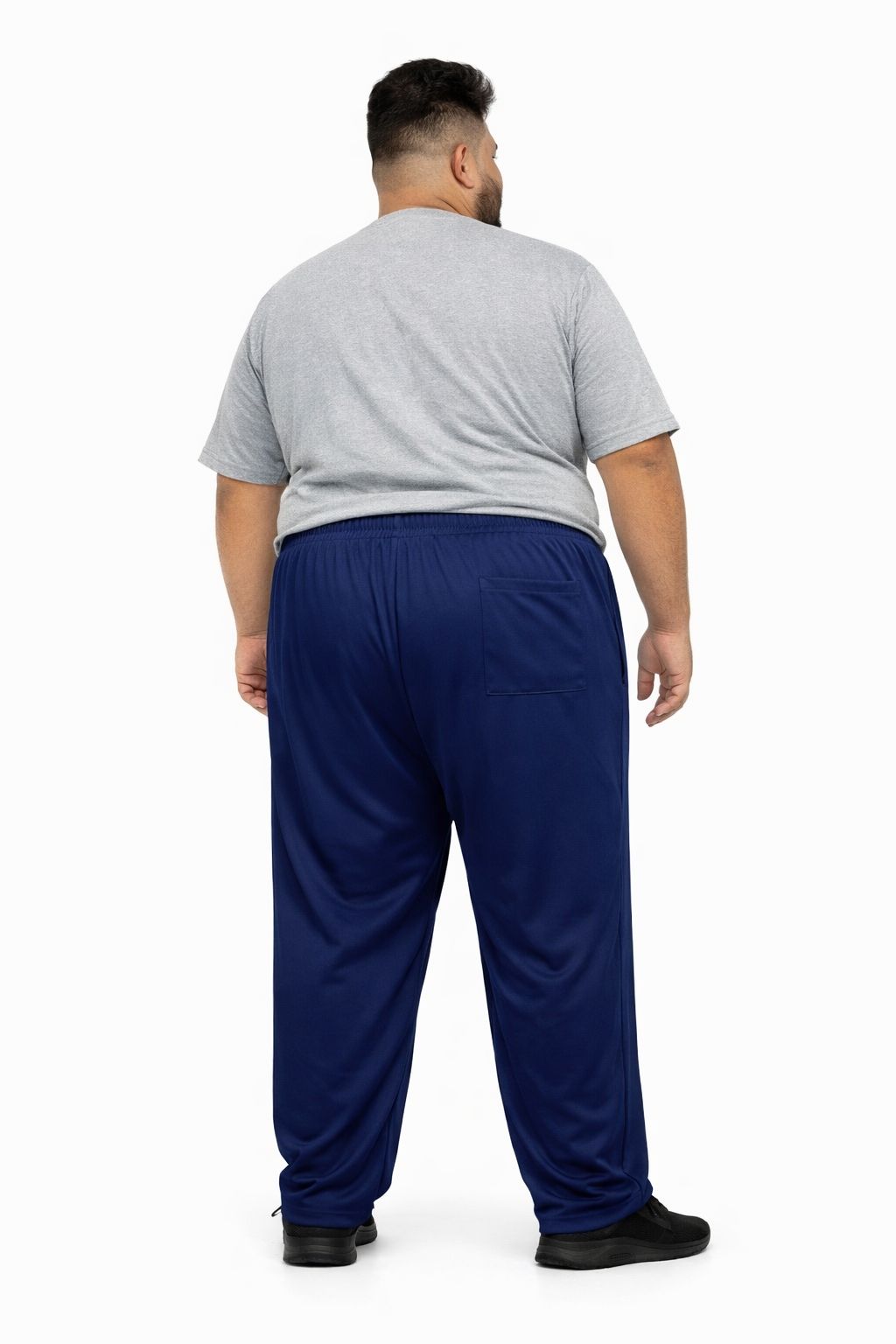 Calça Esportiva Helanca Plus Size Tormenta Com Zíper Lisa