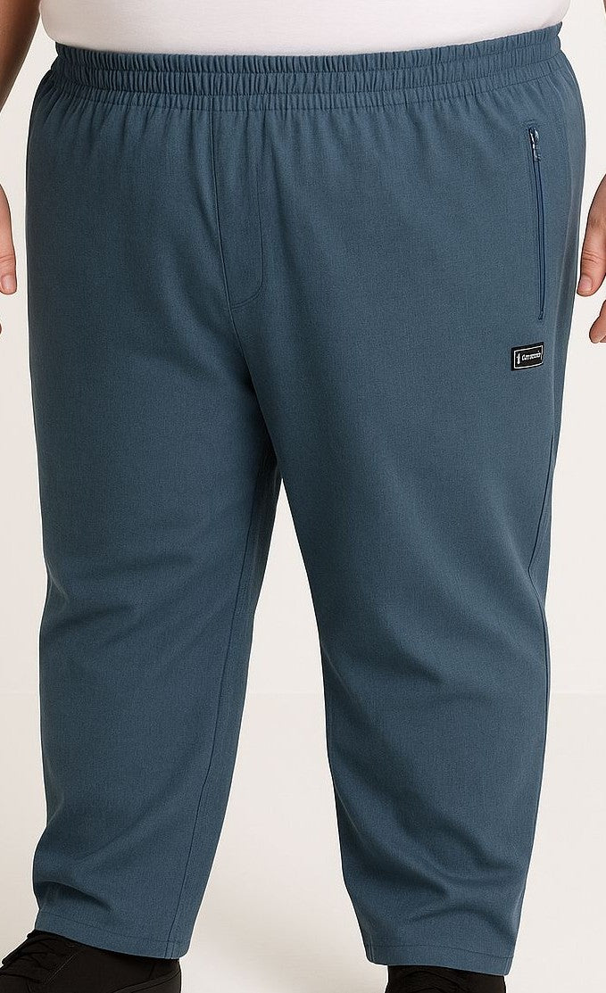 Calça Microfibra Plus Size Tormenta Com Zíper