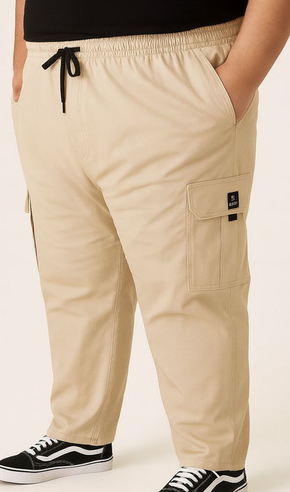 Calça Cargo Sarja Elastano Plus Size Tormenta