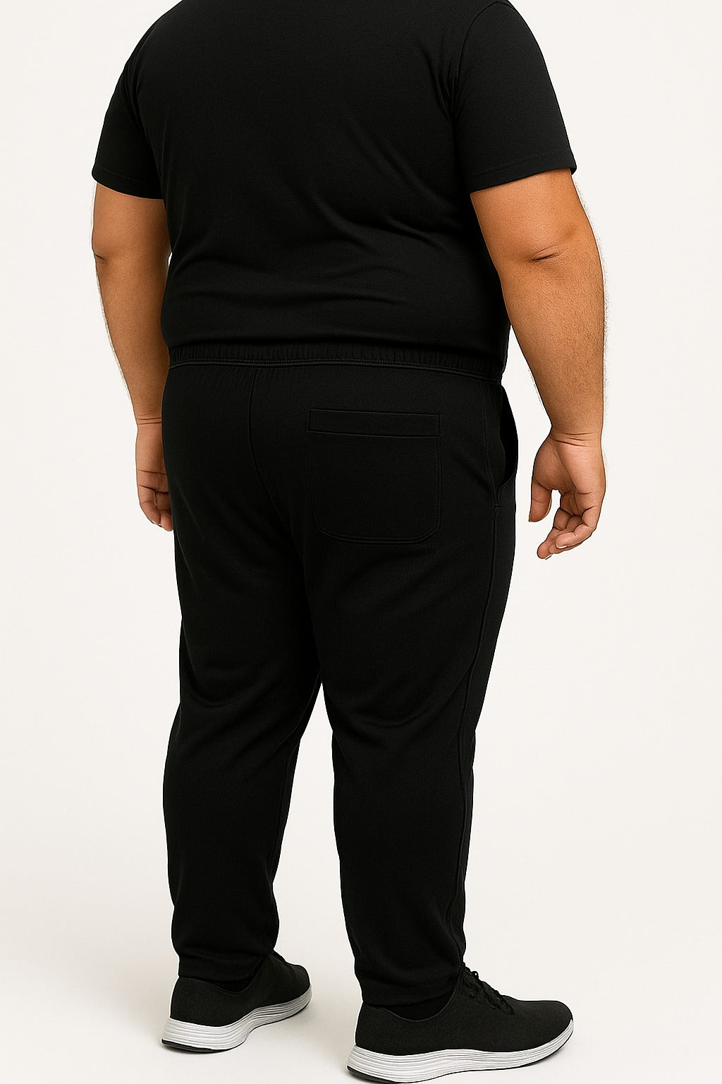 Calça Esportiva Helanca Plus Size Tormenta Com Zíper Lisa