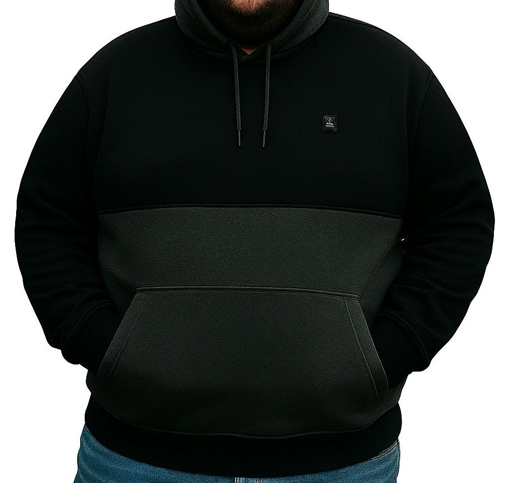 Blusa Moletom Canguru Fechado Plus Size Tormenta