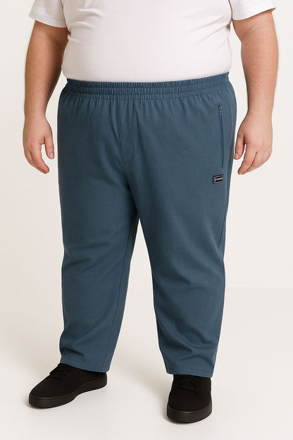 Calça Microfibra Plus Size Tormenta Com Zíper