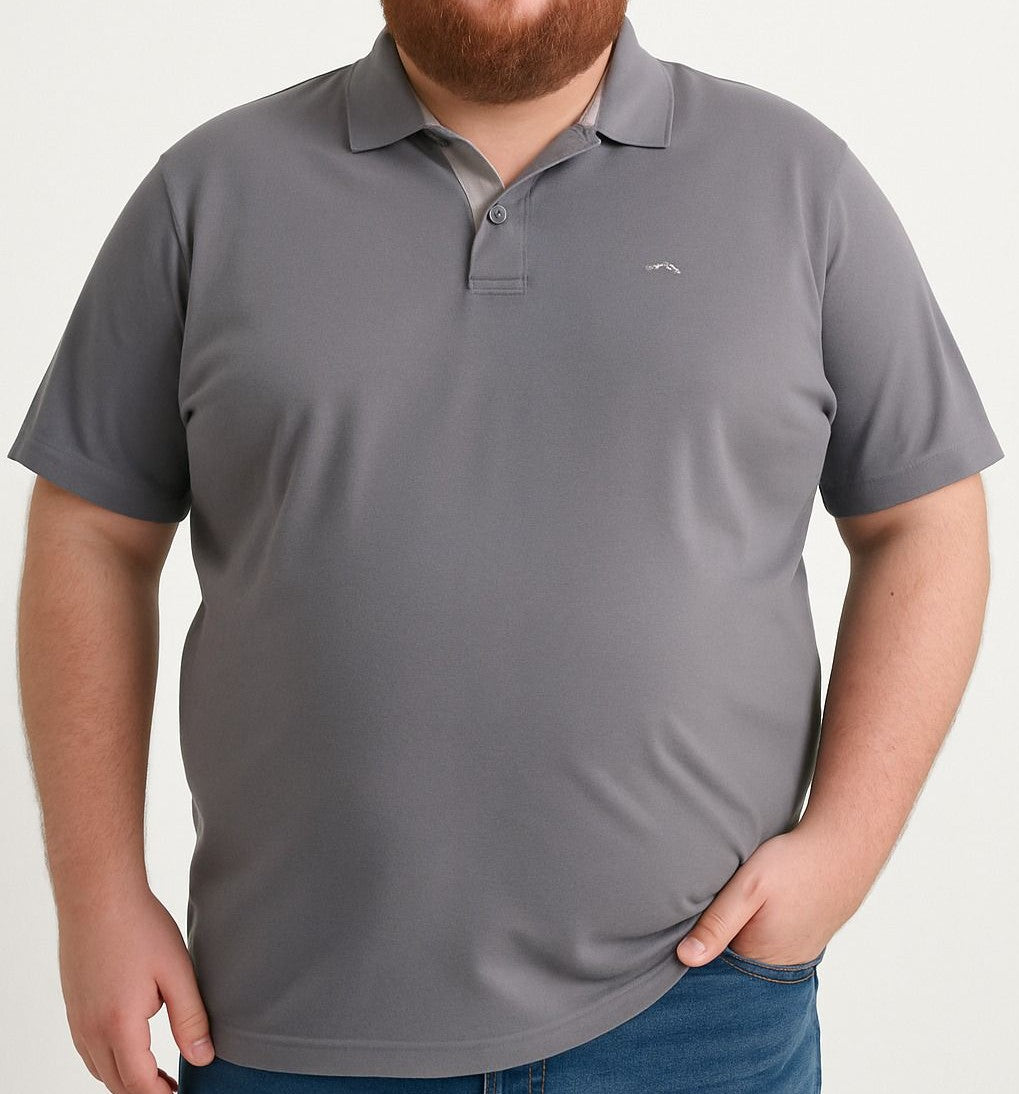 Camiseta Polo Lisa Plus Size Mepase