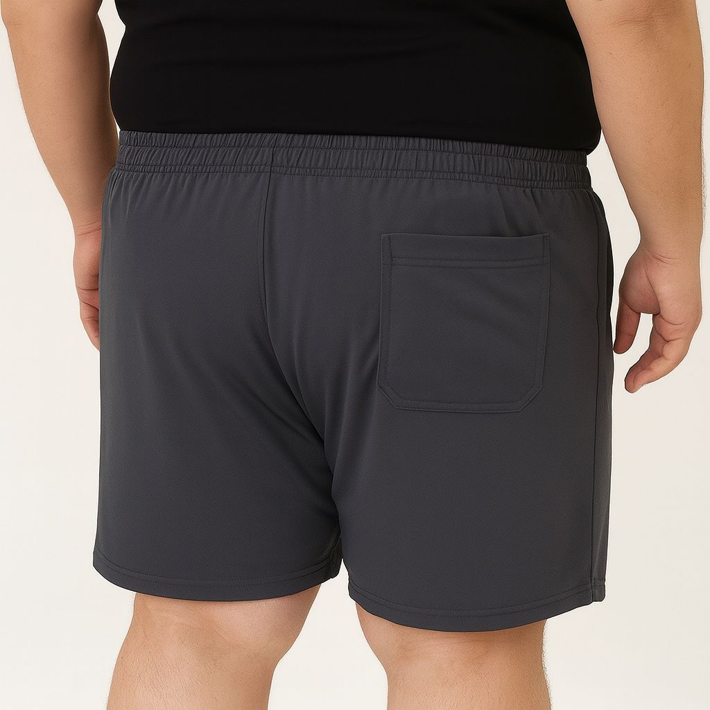Shorts Esportivo Helanca Plus Size Zíper Tormenta