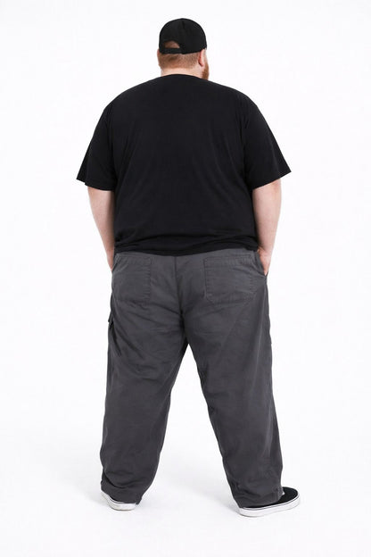 Calça Cargo Sarja Elastano Plus Size Tormenta