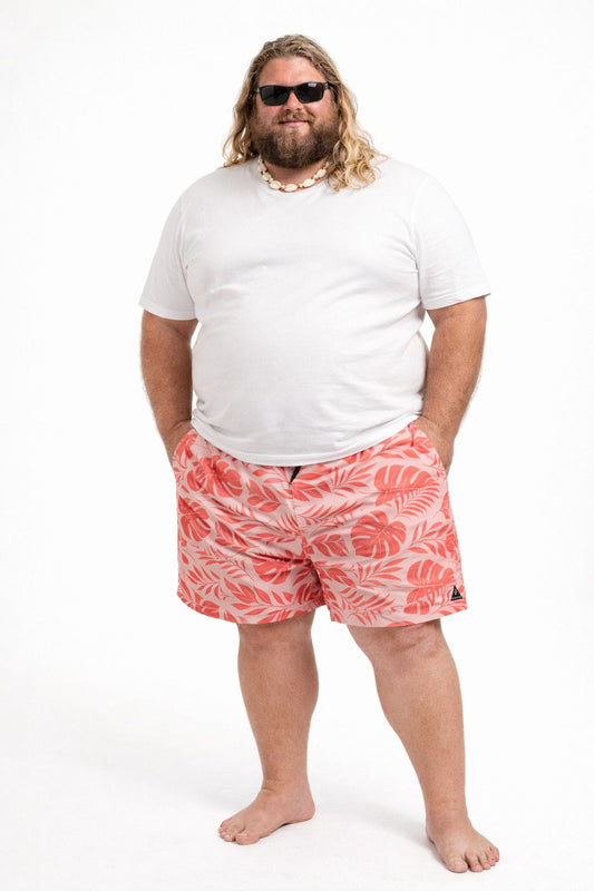 Shorts Tactel Floral Plus Size Tormenta