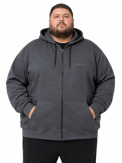 Blusa Moletom Zíper Plus Size Tormenta