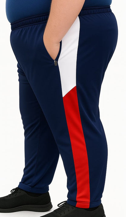 Calça Esportiva Helanca Plus Size Tormenta Com Zíper Detalhada