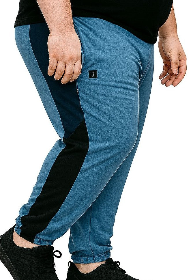 Calça Esportiva Helanca Plus Size Tormenta Com Zíper Detalhada