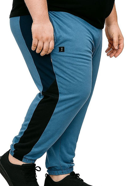 Calça Esportiva Helanca Plus Size Tormenta Com Zíper Detalhada