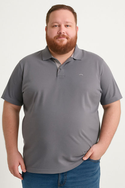 Camiseta Polo Lisa Plus Size Mepase