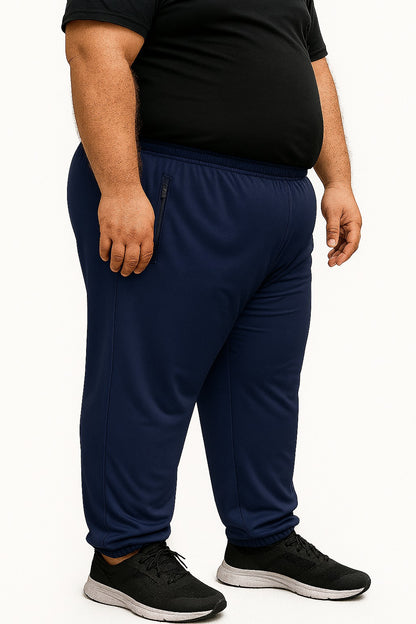 Calça Esportiva Helanca Plus Size Tormenta Com Zíper Lisa