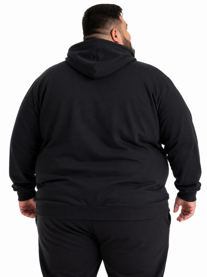 Blusa Moletom Canguru Bicolor Plus Size Tormenta