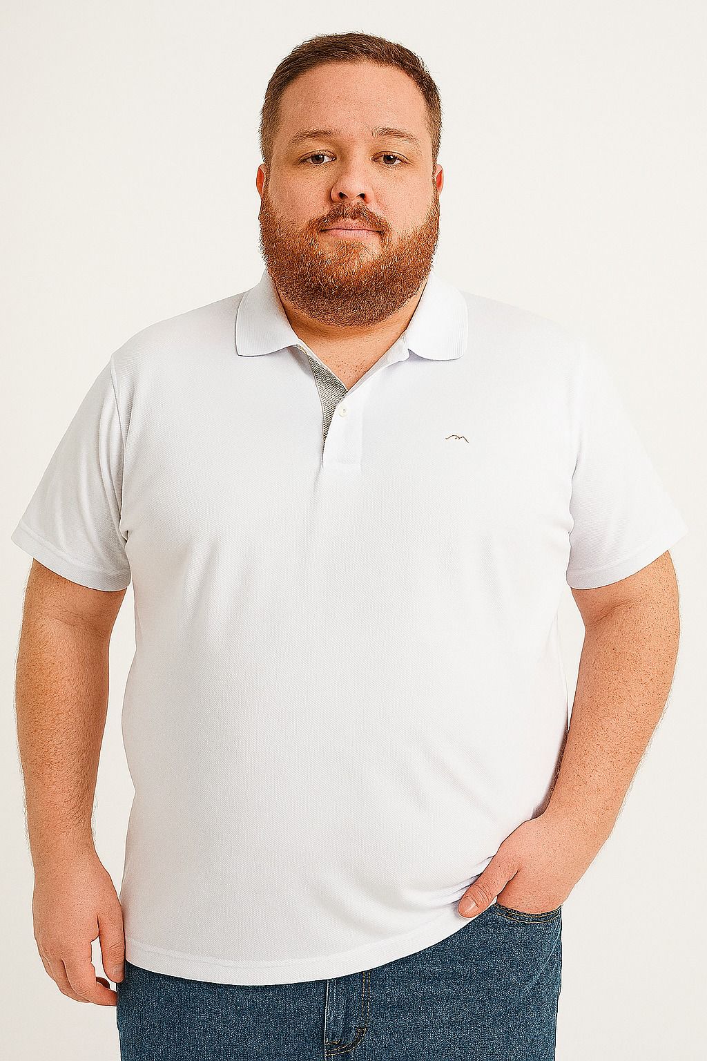 Camiseta Polo Lisa Plus Size Mepase