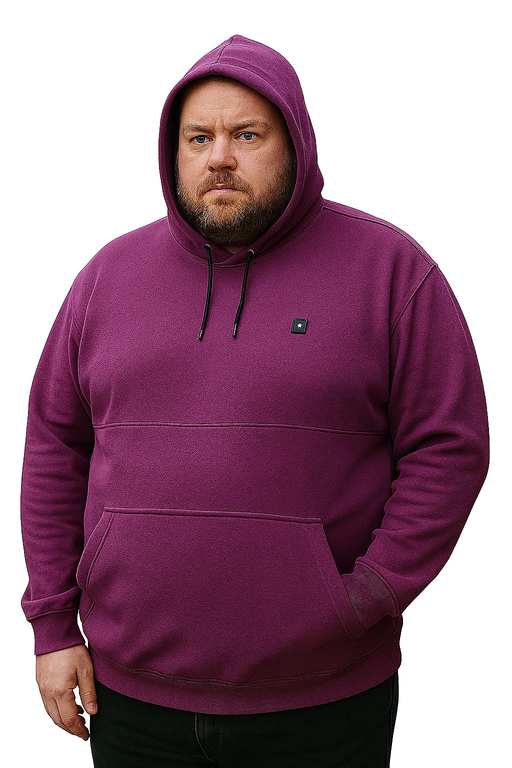 Blusa Moletom Canguru Fechado Plus Size Tormenta