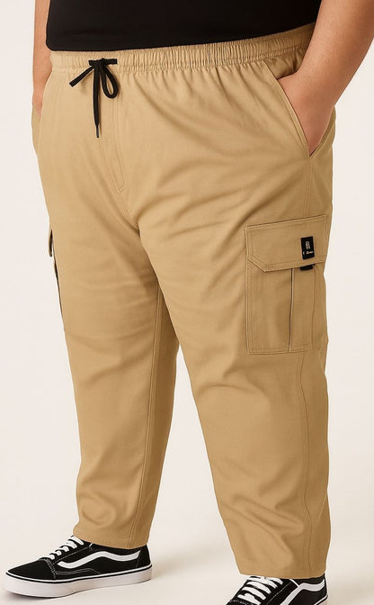 Calça Cargo Sarja Elastano Plus Size Tormenta