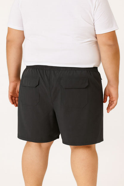 Shorts Água Elastano Zíper Plus Size Tormenta