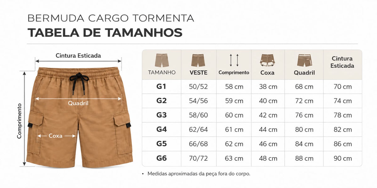 Bermuda Sarja Cargo Plus Size Tormenta