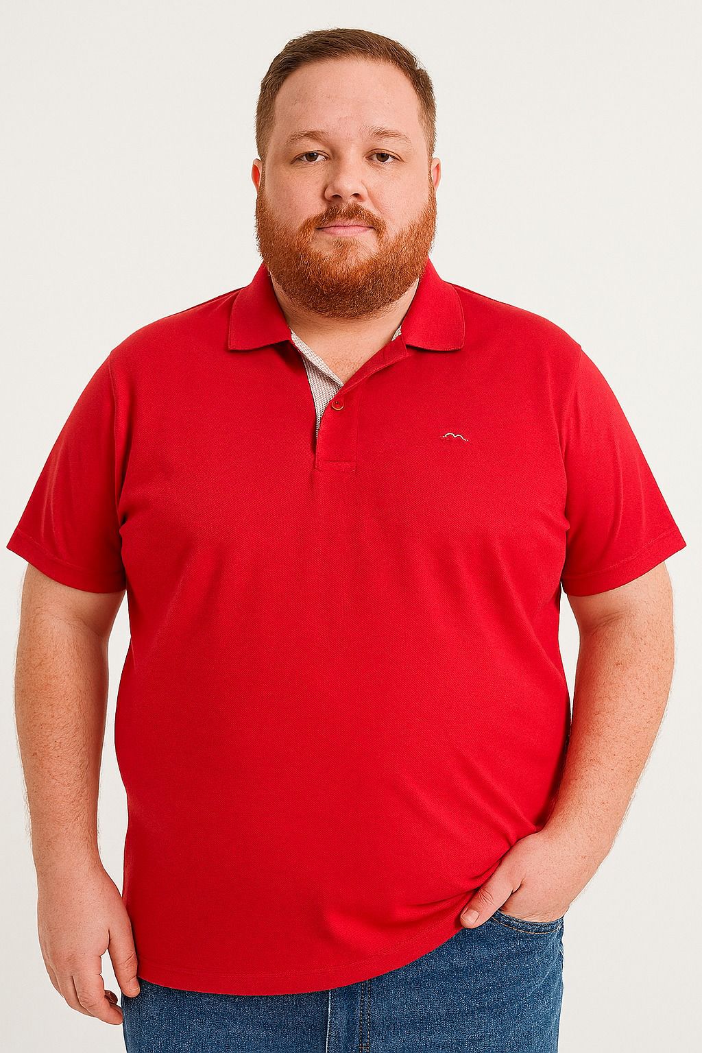 Camiseta Polo Lisa Plus Size Mepase