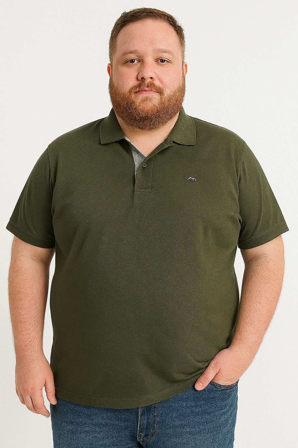 Camiseta Polo Lisa Plus Size Mepase