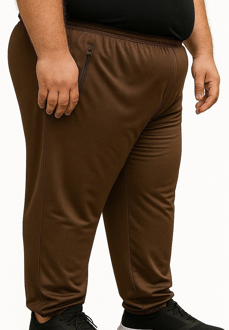 Calça Esportiva Helanca Plus Size Tormenta Com Zíper Lisa