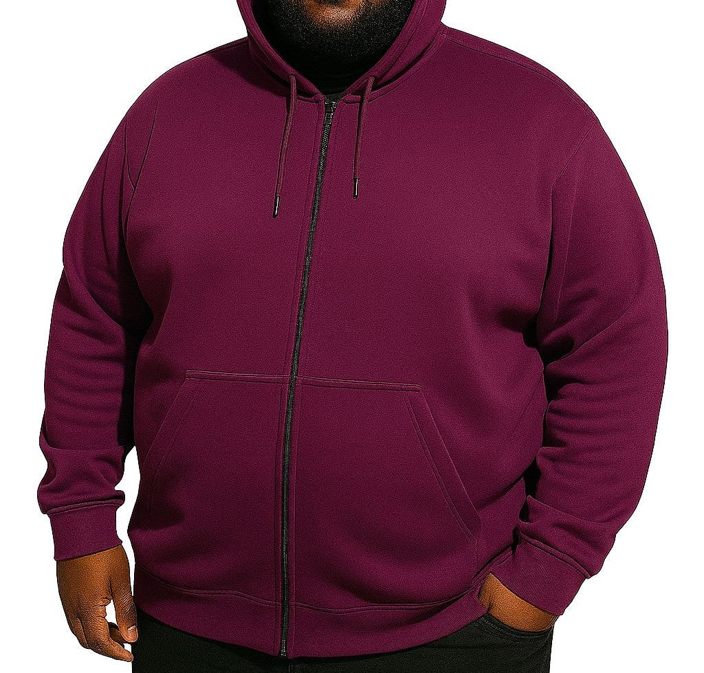 Blusa Moletom Canguru Plus Size Tormenta Com Zíper