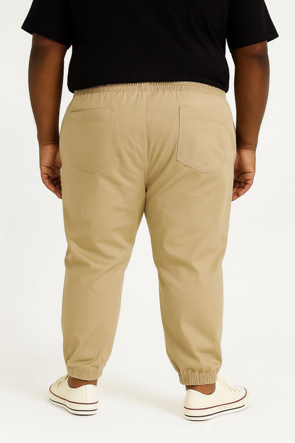 Calça Jogger Sarja Elastano Plus Size Tormenta