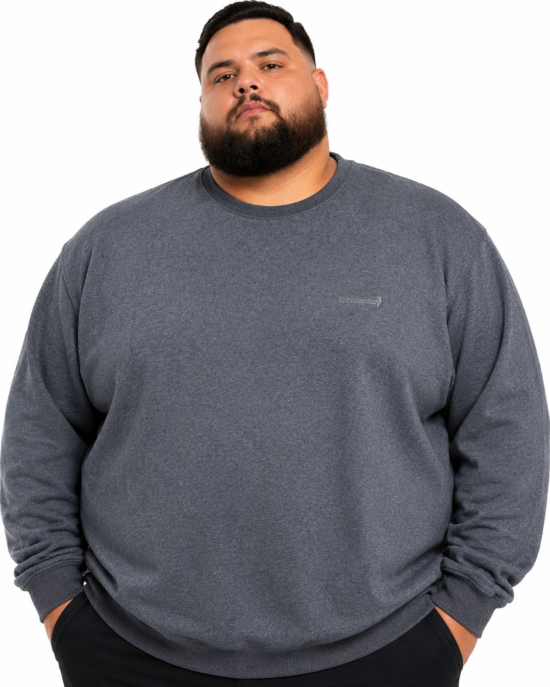 Blusa Moletom Careca Plus Size Tormenta