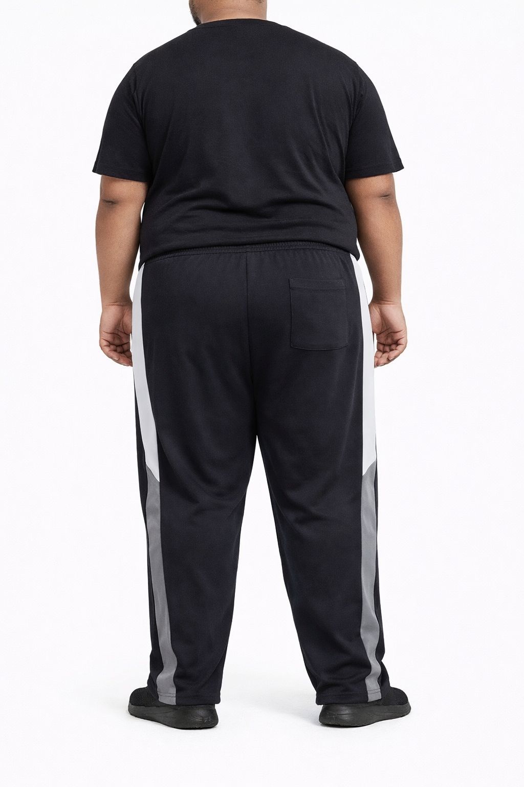 Calça Esportiva Helanca Plus Size Tormenta Com Zíper Detalhada