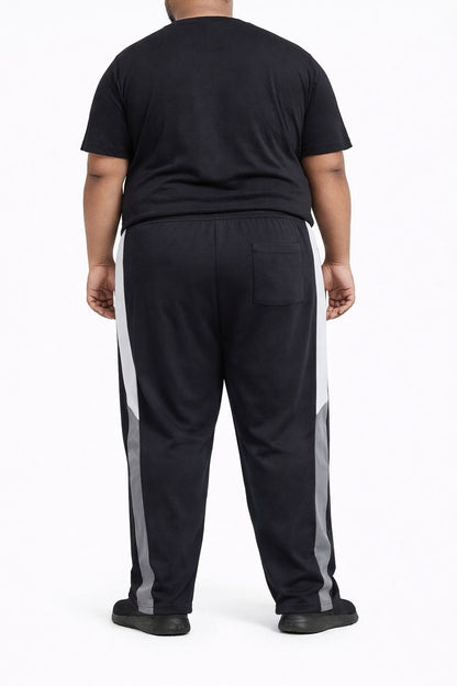 Calça Esportiva Helanca Plus Size Tormenta Com Zíper Detalhada