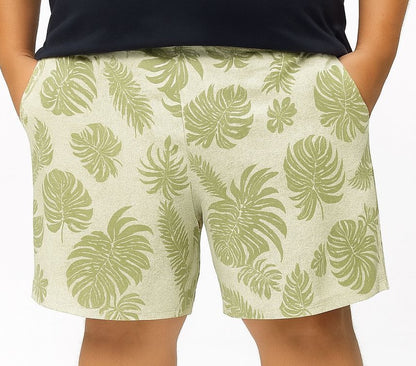 Shorts Elastano Floral Plus Size Tormenta