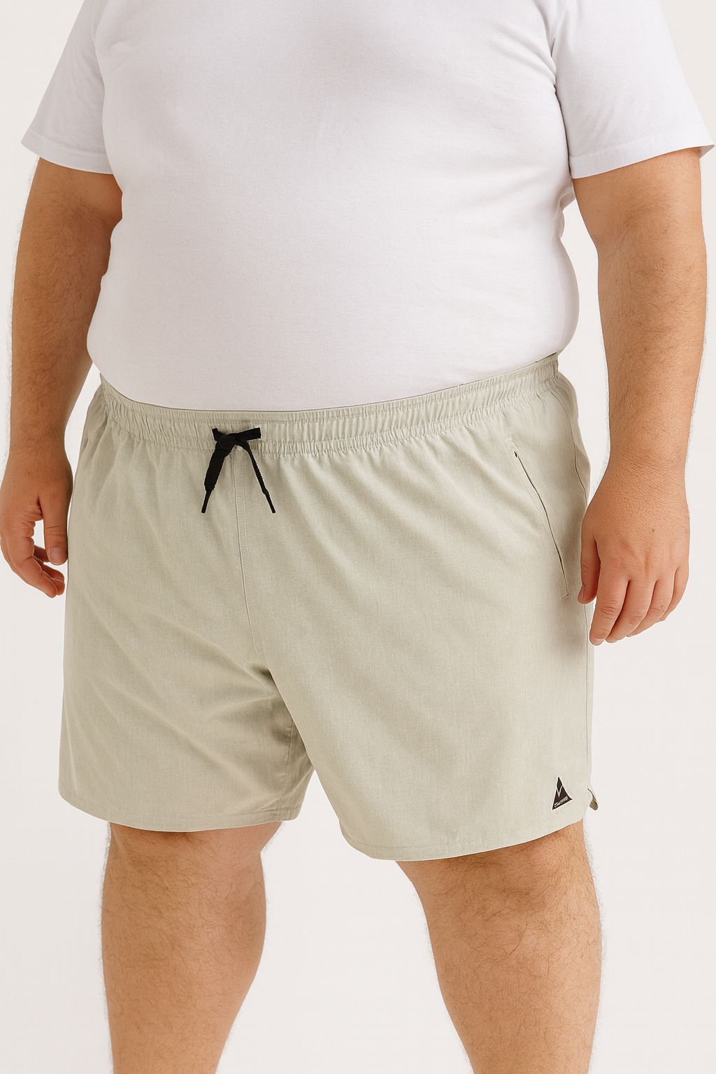 Shorts Água Elastano Zíper Plus Size Tormenta