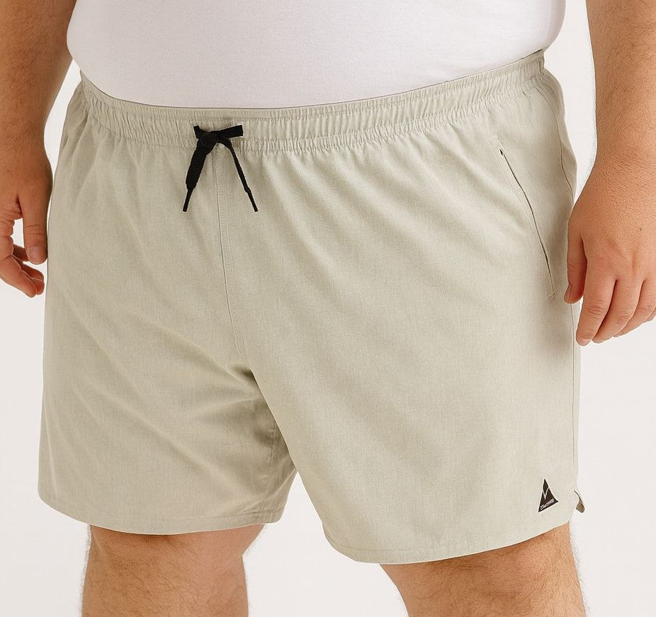 Shorts Água Elastano Zíper Plus Size Tormenta