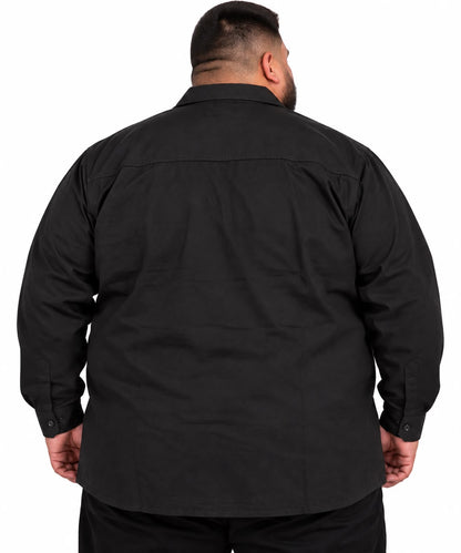 Camisa Sarja Casual Plus Size Tormenta