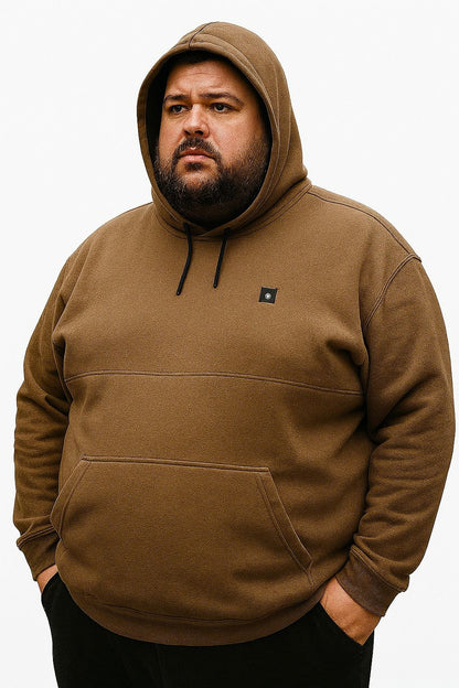 Blusa Moletom Canguru Fechado Plus Size Tormenta