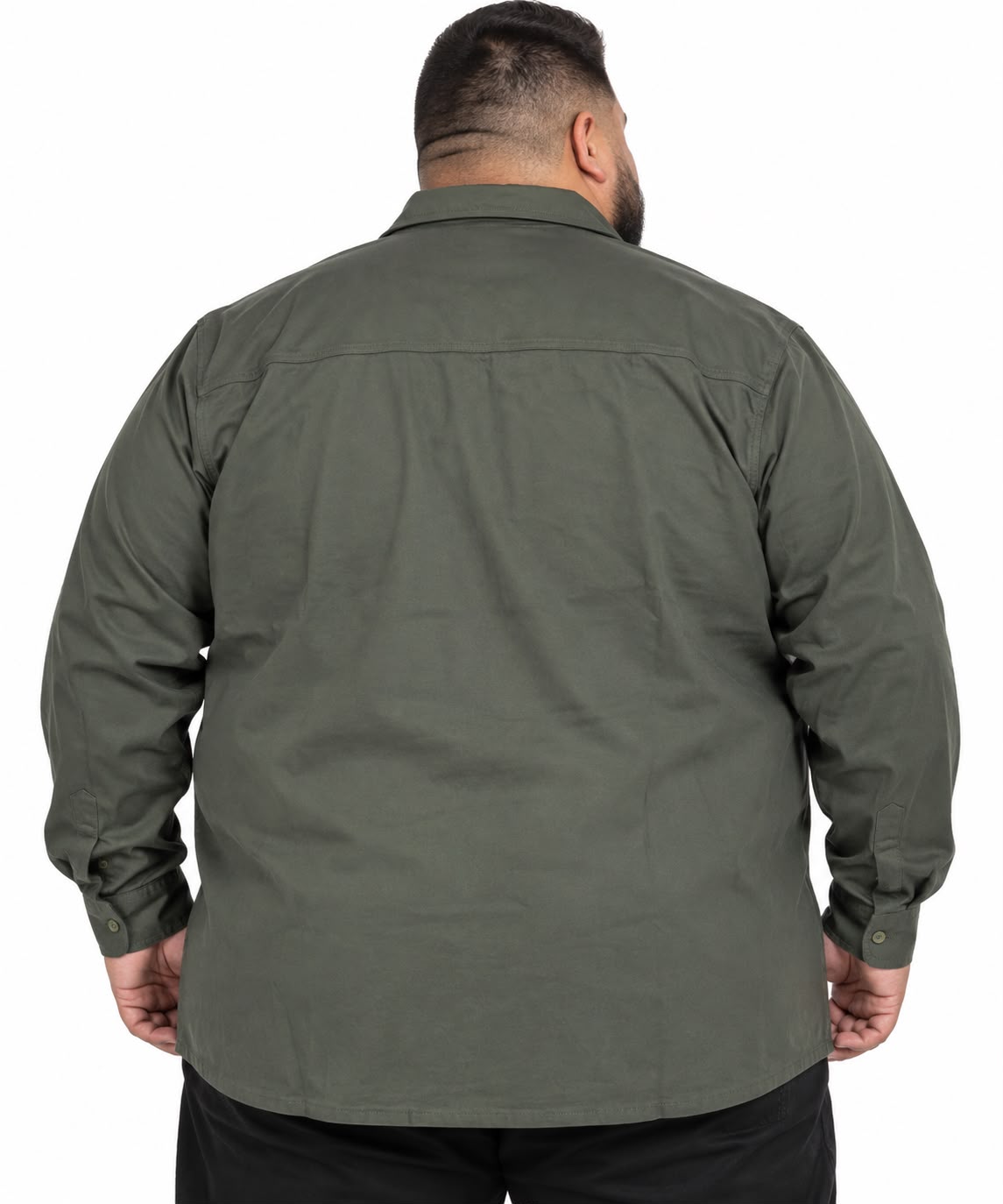 Camisa Sarja Casual Plus Size Tormenta