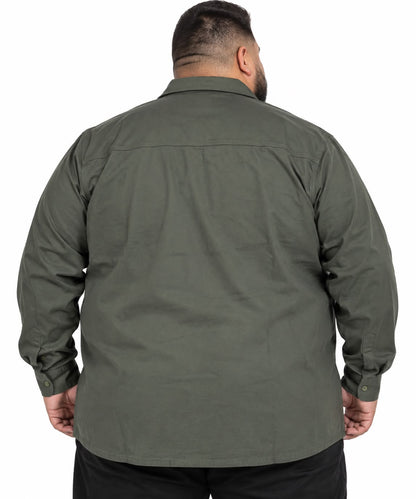 Camisa Sarja Casual Plus Size Tormenta
