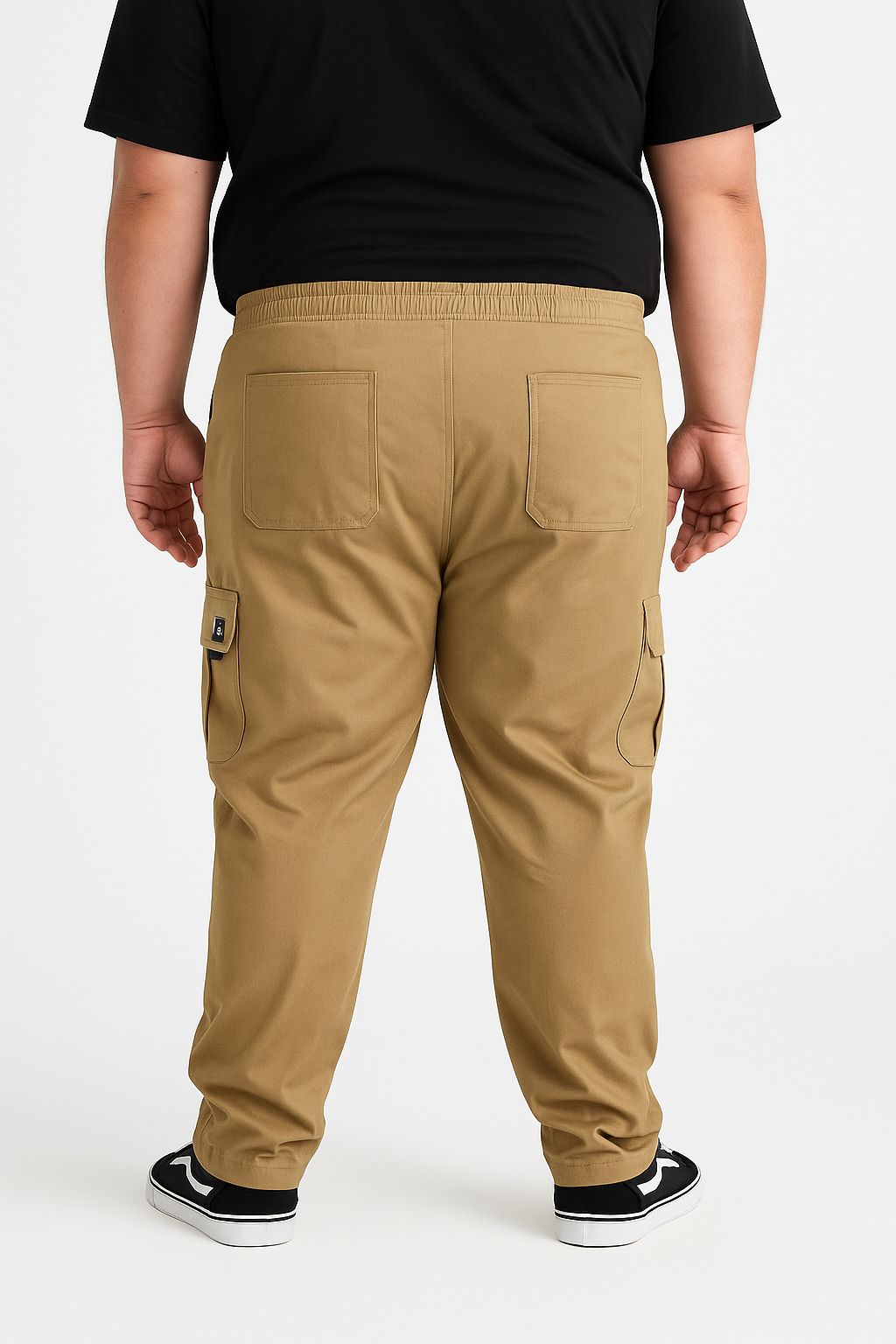 Calça Cargo Sarja Elastano Plus Size Tormenta