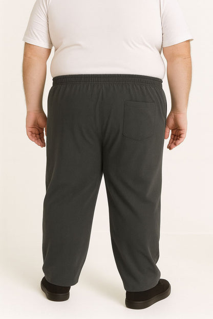 Calça Microfibra Plus Size Tormenta Com Zíper