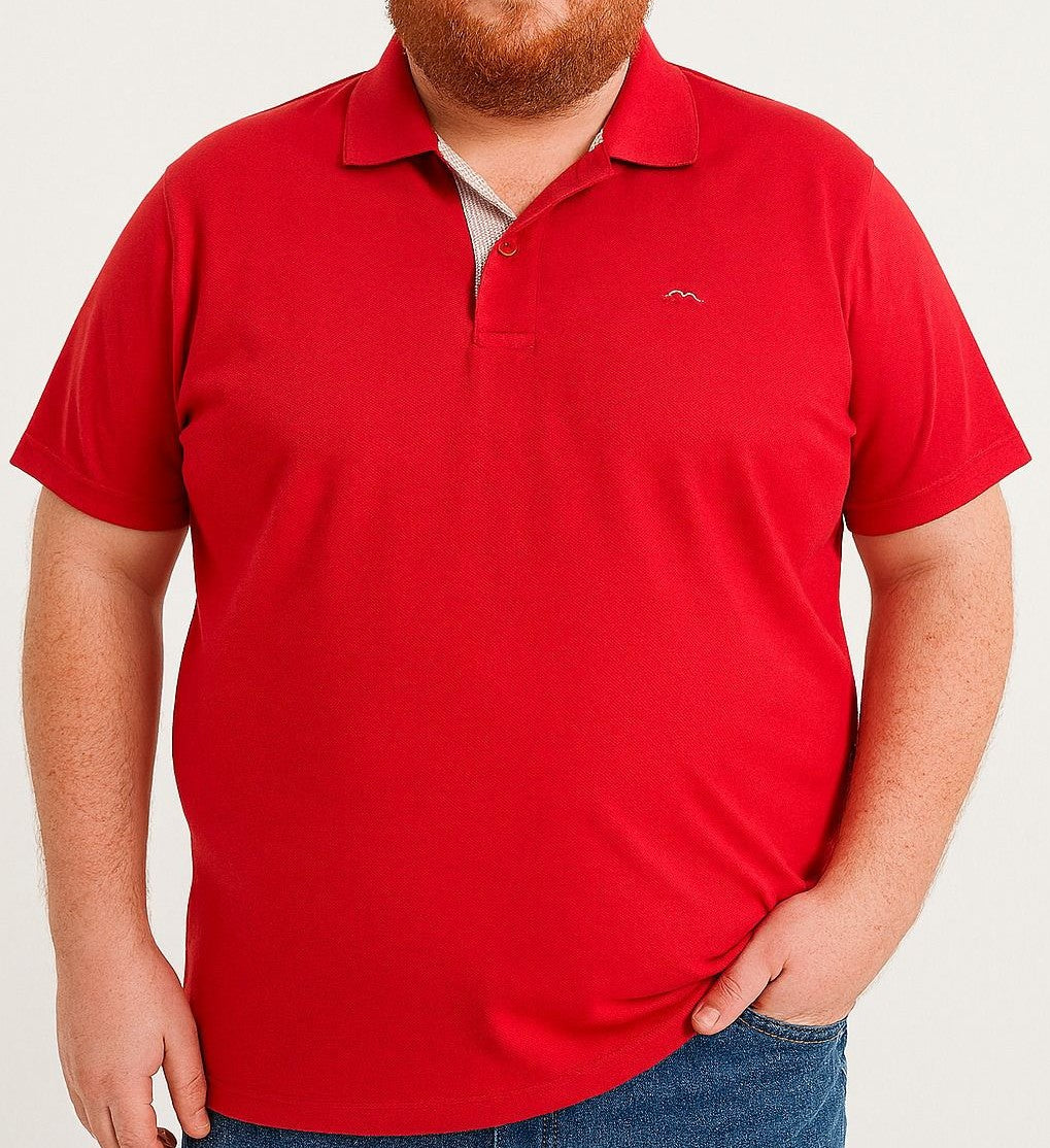 Camiseta Polo Lisa Plus Size Mepase