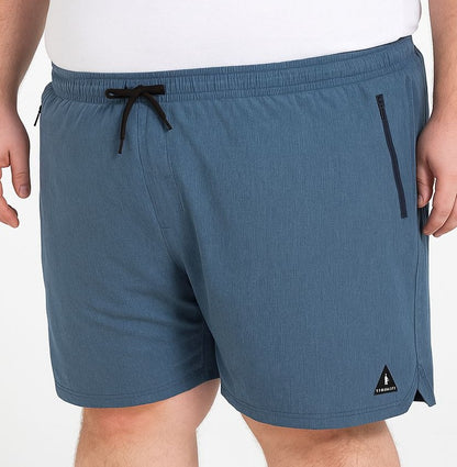 Shorts Água Elastano Zíper Plus Size Tormenta